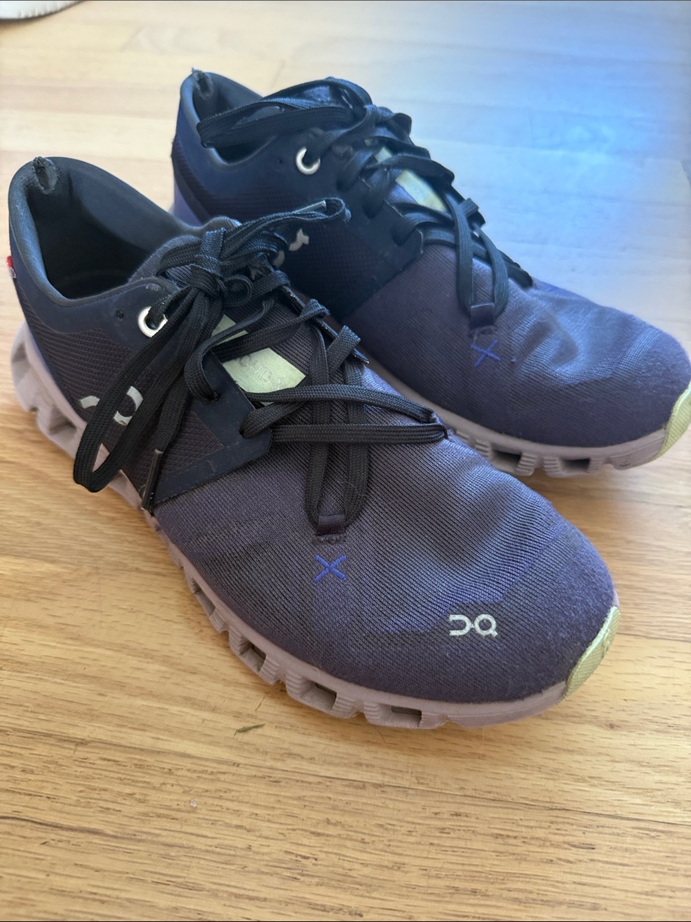 On Running On Cloud X3 Sneakers Midnight Heron Blue Womens 6.5